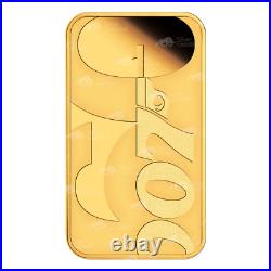 1 oz 2022 James Bond 60 Years of Bond Rectangular Proof Gold Coin Perth Mint