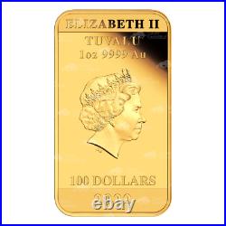 1 oz 2022 James Bond 60 Years of Bond Rectangular Proof Gold Coin Perth Mint