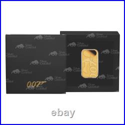 1 oz 2022 James Bond 60 Years of Bond Rectangular Proof Gold Coin Perth Mint