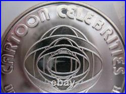 1-oz. 999 Pure Silver Rare Cartoon Celebrities Supergril Superman Coin + Gold