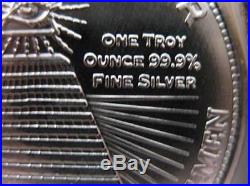 1-oz. Pure. 999 Silver Art Coin 10 World Regions Post 666 New World Order + Gold