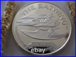 1-oz. Pure Silver 50th Anniv 1989 DC Comics The Batwing Batman Coin Mint Box+gold