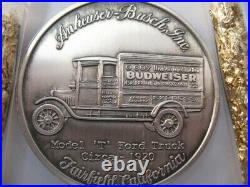 1-oz Pure Silver. 999 Rare 1920 Model T Budweiser Truck Total 150 Made Coin+gold