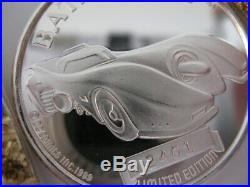 1-oz. Pure Silver Detailed Batman- Batmobile Dc-comics Limited Edition Coin+gold