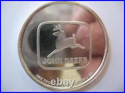 1-oz Rare John Deere Tractor Model 8400 Proof. 999 Silver Coin + Gold