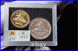 1oz 1982 Johnson Matthey Beaver collectible 9999 Gold Coin & 999 Silver Coin Set