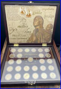 2000-2008 P, D, & SSacagawea Golden Dollar Coin Gallery Collection Set in Wooden