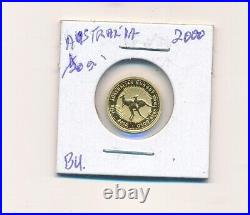 2000 Australia pure Gold Coin 1/20 ounce gold rare coin collectibles graded gold