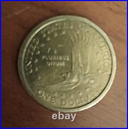 2000 P Sacagawea Dollar US Mint Gold Coin in Brilliant Uncirculated Condition