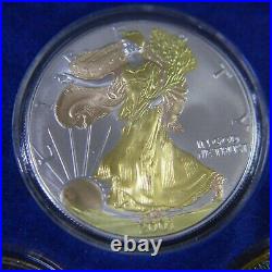 2001 Silver Eagle Collection, Gold Gilded (5 Coins)