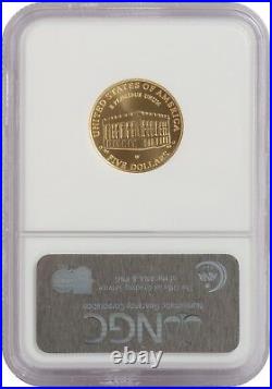 2001 W Capitol $5 Gold Coin Us Vault Collection L/m. Ngc Ms 70. 3248387-007