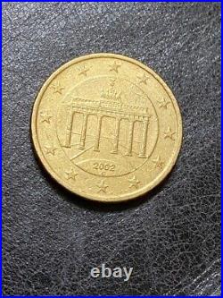 2002 50 Euro Cent Germany G-Early Euro coin with Error-Nice Collectible coin