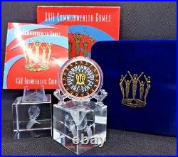 2002 $50 Proof XVII Commonwealth Games Trimetallic Coin Pure Gold Silver Copper