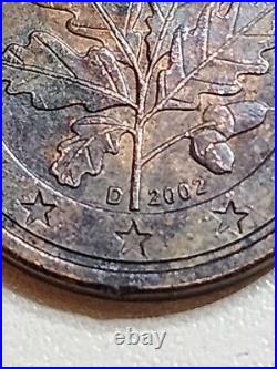 2002 Germany 20 Cent EURO, 2002 D Coins, Rare German Coins, Collectible Money