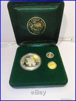 2005 Mini Outback Collection CoA 588 Silver Gold Platinum 3 Coin Proof Set Rare