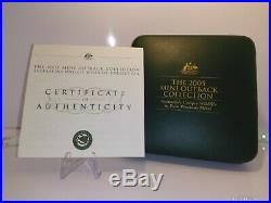 2005 Mini Outback Collection CoA 588 Silver Gold Platinum 3 Coin Proof Set Rare