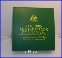 2005 Mini Outback Collection CoA 588 Silver Gold Platinum 3 Coin Proof Set Rare