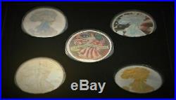 2005 Ultimate Silver Eagle Collection, Hologram, Gold Guilded, and Colorized