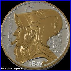 2006 Britannia Golden Silhouette Coin Collection x5 1 oz Fine Silver Proof Coins