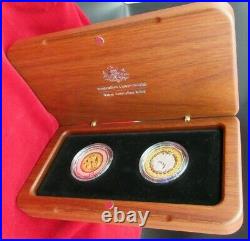 2006 Royal Collection 50c Gold Plated Silver Proof Two Coin Set, RAM