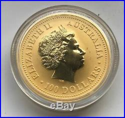 2007 1 oz Gold Coin Lunar Pig Australia Series I Collectible
