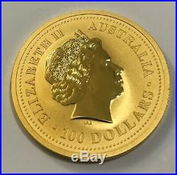 2007 1 oz Gold Coin Lunar Pig Australia Series I Collectible