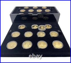 2007 Alderny History of The Monarchy 23 Coin Set Gold over Silver