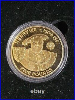 2007 Alderny History of The Monarchy 23 Coin Set Gold over Silver