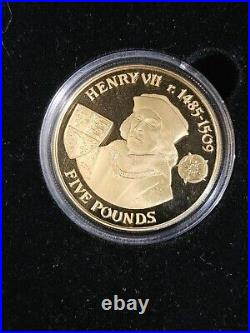 2007 Alderny History of The Monarchy 23 Coin Set Gold over Silver