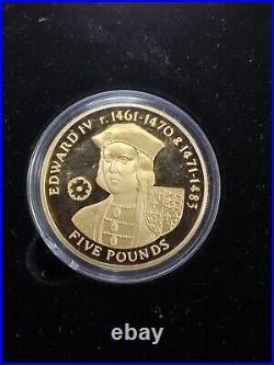 2007 Alderny History of The Monarchy 23 Coin Set Gold over Silver