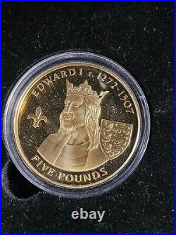 2007 Alderny History of The Monarchy 23 Coin Set Gold over Silver