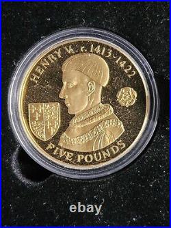 2007 Alderny History of The Monarchy 23 Coin Set Gold over Silver