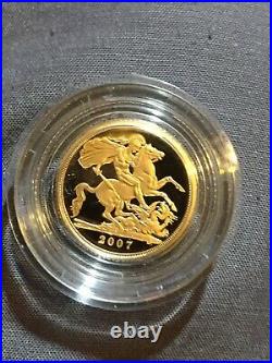 2007 Gold Proof 3 Coins Double Full & Half Sovereign Collections Limited 750 COA
