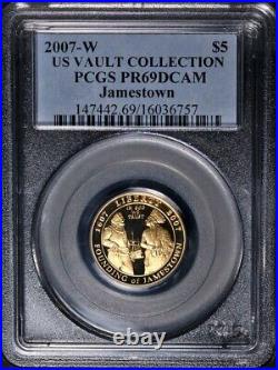 2007-W Jamestown Commem Gold $5 PCGS PR69 DCAM Vault Collection STOCK