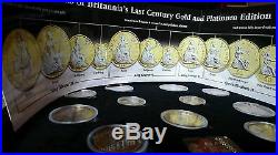 2008 Britannia's Last Century Gold and Platinum 11 Coin Collection Cased + COA