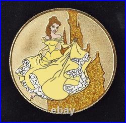 2008 Collectible Disney Pin Princess Belle Gold Coin LE 250 Rare Find