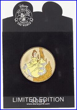 2008 Collectible Disney Pin Princess Belle Gold Coin LE 250 Rare Find