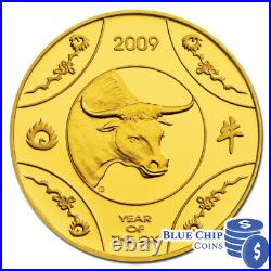 2009 $10 RAM YEAR OF THE OX 1/10oz GOLD PROOF COIN