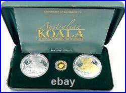 2009 Australia Koala Gold & Silver Coin Series (3 coin set)