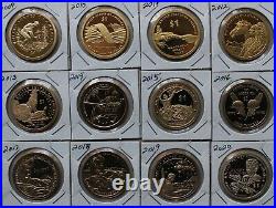 2009 thru 2020 S Proof Sacagawea Dollar 12 Native American $1 Coin Collection