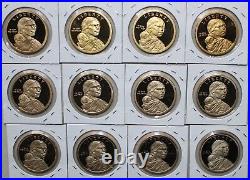 2009 thru 2020 S Proof Sacagawea Dollar 12 Native American $1 Coin Collection