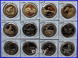 2009 thru 2020 S Proof Sacagawea Dollar 12 Native American $1 Coin Collection