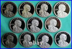 2009 thru 2020 S Proof Sacagawea Dollar 12 Native American $1 Coin Collection