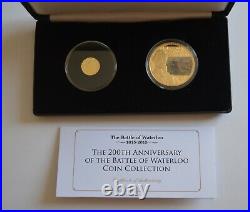 200th Anniversary of the Battle of Waterloo Coin Collection 1 Solid Gold COA