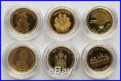 2010 Fabula Aurum 12 Coin 0.999 Fine Gold Proof Crown Collection Boxed