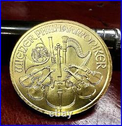 2011 BU 1/2 oz Austrian 999.9 Gold 50 EURO Philharmonic Collectible Bullion Coin