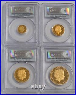 2011 United Kingdom 4 Piece Gold Proof Collection PCGS PF69 DCAM First Strike