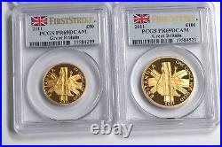 2011 United Kingdom 4 Piece Gold Proof Collection PCGS PF69 DCAM First Strike