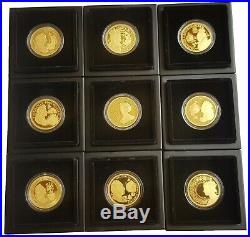 2013 East India Company 9 Coin Gold Proof Guinea'Empire Monarchs' Collection