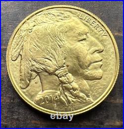 2014 $50 Gold Buffalo 1 Oz. 9999 Fine Gold Bullion Collectible Coin In Air Tite